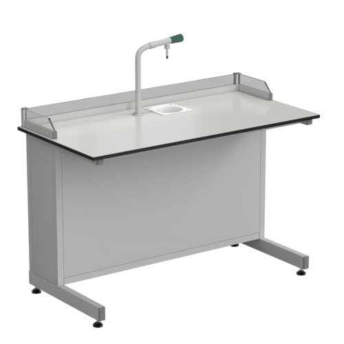 Стол ученический с подводом воды, с бортиком 1200х600х840, раб. поверхность - LABGRADE