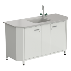 Мойка торцевая с одной раковиной и смесителем 1450х600х850