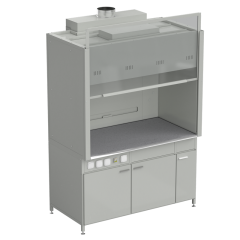 Шкаф вытяжной без подвода воды 1500х900х2145 мм, раб. поверхность - МОНОЛИТНЫЙ КЕРАМОГРАНИТ