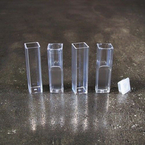 Кювета пластиковая 10х10х45 мм, 4 мл, для анализаторов (спектрофотометров), макро, п/с, Aptaca, 100 шт/уп.