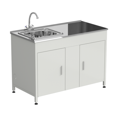 Стол-мойка 1200x600x850 мм, раковина слева, материал раковины - НЕРЖАВЕЮЩАЯ СТАЛЬ