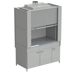 Шкаф вытяжной с коконом из стеклопластика без воды с ВЗБ светильником 1500х820х2240 мм, раб. поверхность - МОНОЛИТНЫЙ КЕРАМОГРАНИТ