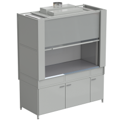 Шкаф вытяжной с коконом из стеклопластика без воды с ВЗБ светильником 1800х820х2240 мм, раб. поверхность - МОНОЛИТНЫЙ КЕРАМОГРАНИТ