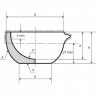 Ступка фарфоровая с пестиком D=60, d=39, H=27