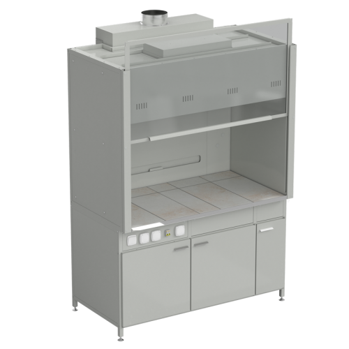 Шкаф вытяжной без подвода воды 1500х900х2145 мм, раб. поверхность - КЕРАМИКА