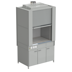 Шкаф вытяжной с коконом из стеклопластика без воды с электрикой 1200х820х2240, раб. поверхность - КЕРАМИКА