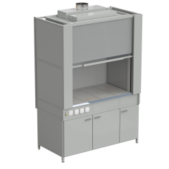 Шкаф вытяжной с коконом из стеклопластика без воды с электрикой 1500х820х2240, раб. поверхность - КЕРАМИКА