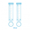 Пробирка коническая с навинчивающейся крышкой и делениями 50 мл, 31,6х118,4 мм, с юбкой устойчивости, стерильная, в индивидуальной упаковке, п/п, Литопласт, 350 шт/уп.