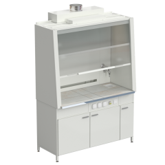 Шкаф вытяжной с подводом воды и электрикой 1520х750х2160 мм, раб. поверхность - КЕРАМИКА