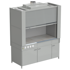 Шкаф вытяжной с коконом из стеклопластика без воды с электрикой 1800х820х2240 мм, раб. поверхность - КЕРАМИКА