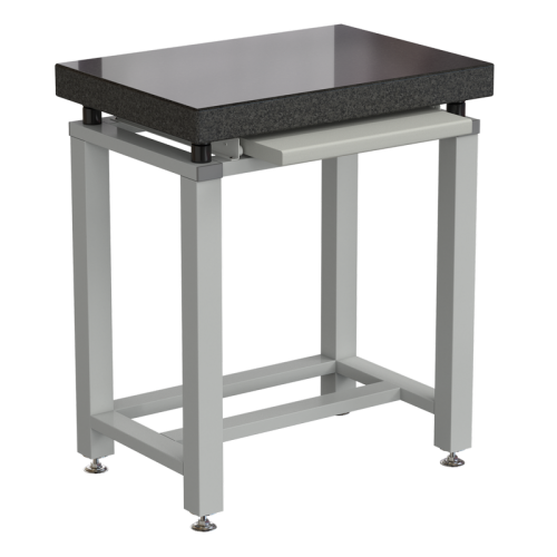 Стол для весов малый 630*450*750 мм с выдвижной полкой, цвет каркаса - серый, гранит