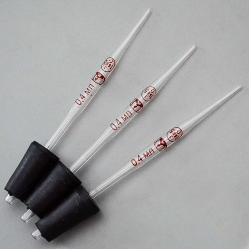 Пипетка с пробкой к прибору Флоринского 0,4±0,04 мл, тип II