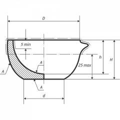 Ступка фарфоровая с пестиком D=216, d=114, H=90