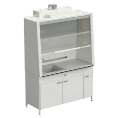 Шкаф вытяжной с одной мойкой из СП без электрики 1520х750х2160 мм, раб. поверхность - LABGRADE
