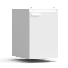 Тумба подвесная дверь правая 400х540х610 мм, средняя, белый металл - СТАЛЬ