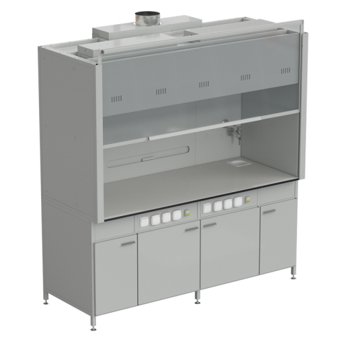 Шкаф вытяжной 2 светильника 2 комплекта воды 2000х900х2145 мм, раб. поверхность - LABGRADE