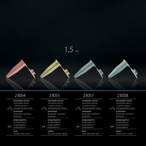 Пробирки микроцентрифужные (Эппендорфа) 1,5 мл с делениями, цвет желтый, FL Medical, 500 шт/уп.