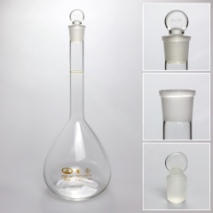 Колба мерная 2-2000-1 29/32 с одной меткой и пришлифованной пробкой