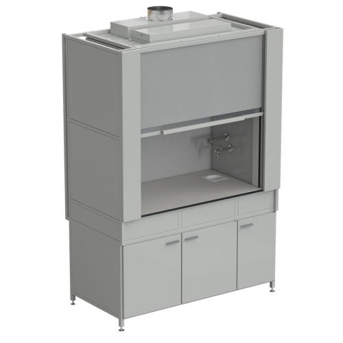 Шкаф вытяжной с коконом из стеклопластика с водой с ВЗБ светильником 1500х820х2240 мм, раб. поверхность - LABGRADE