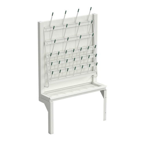 Сушилка 500x150x550 к столу-мойке (56.0532) с кронштейнами, белый металл