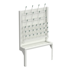 Сушилка 500x150x550 к столу-мойке (56.0532) с кронштейнами, белый металл