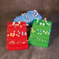 Штатив для микропробирок Эппендорфа 0,2 мл/0,5 мл/1,5 мл, 43 гнезда, 3-х уровневый, п/п, Aptaca