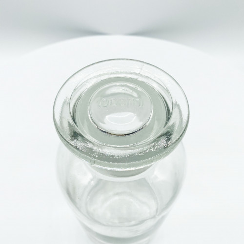 Склянка для реактивов 1000 мл из светлого стекла с широкой горловиной и притертой пробкой