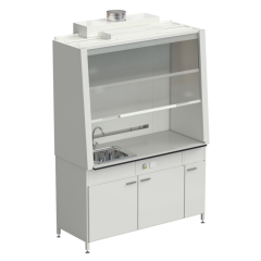 Шкаф вытяжной с одной мойкой из НС без электрики 1520х750х2160 мм, раб. поверхность - LABGRADE