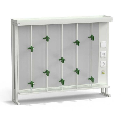 Стенд титровальный 1200х250х985, белый металл