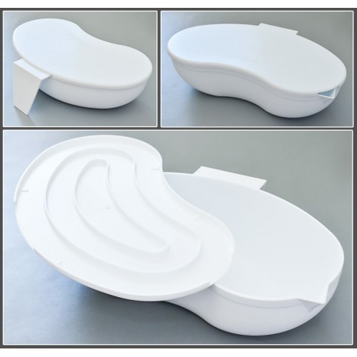 Лоток лабораторный почкообразный с крышкой, ручкой и носиком, ЛПпо-1,75, 318х217х80 мм, п/с, Елат