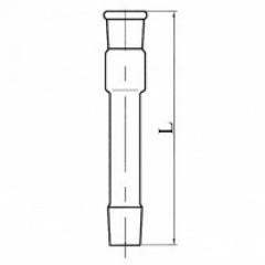 Элемент прямой с муфтой и керном ЭП3-29/32-125