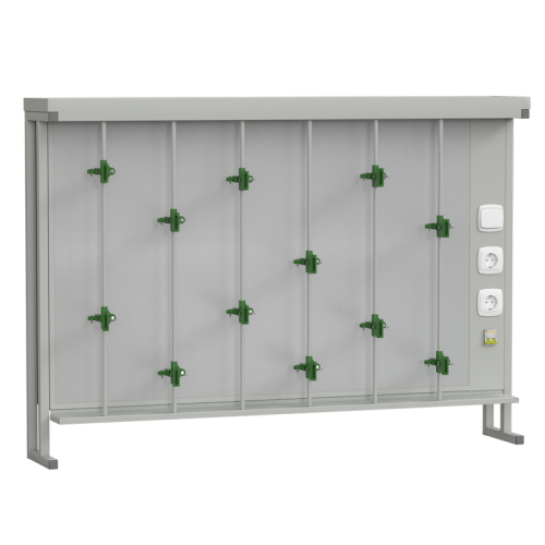 Стенд титровальный 1400х250х985, серый металл